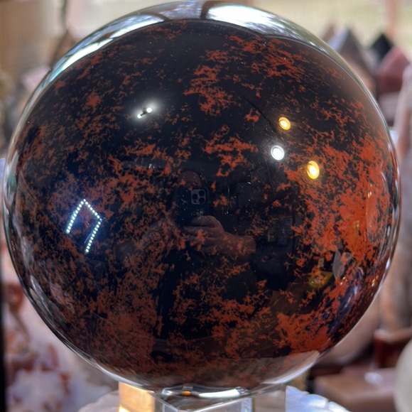 Mahogany Obsidian Crystal Sphere! - Picture 5 of 8